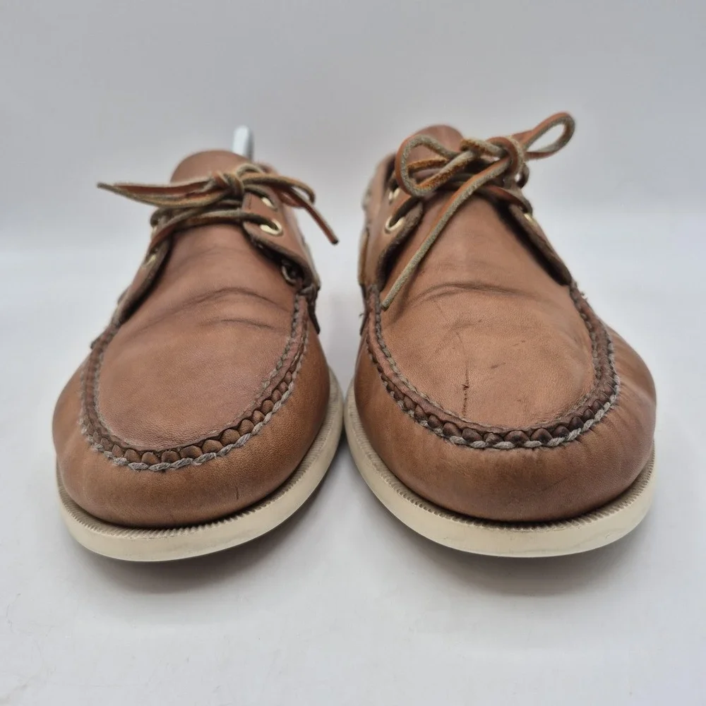 Sperry Top-Sider Shoes Mens Size 11.5 Brown Leather Boat Deck Casual Moc‎ Toe